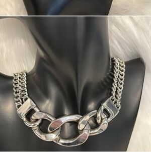 Statement Chain Necklace Silver